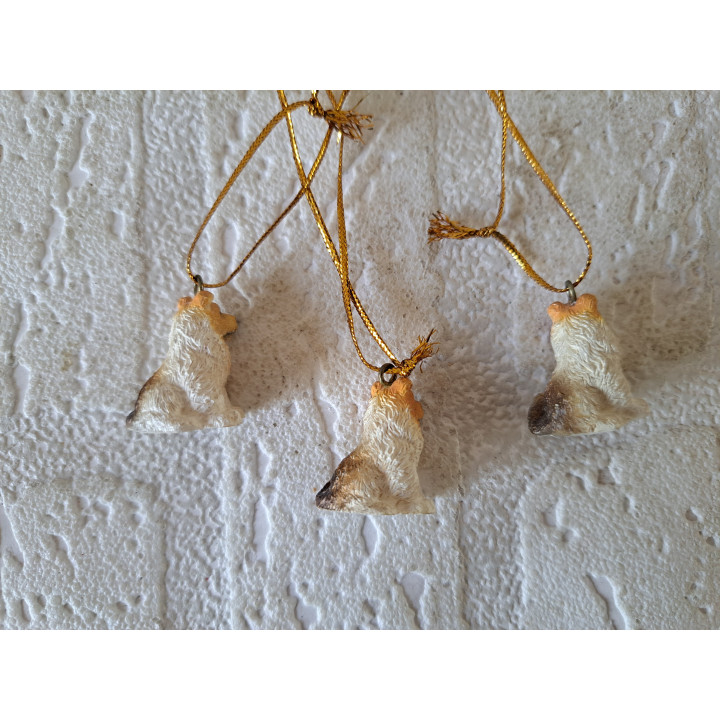 Collie met puppies, keukenmagneet, kunsthars 4.5x2x14cm - honden