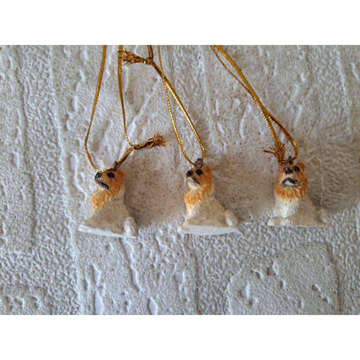 Collie met puppies, keukenmagneet, kunsthars 4.5x2x14cm - honden