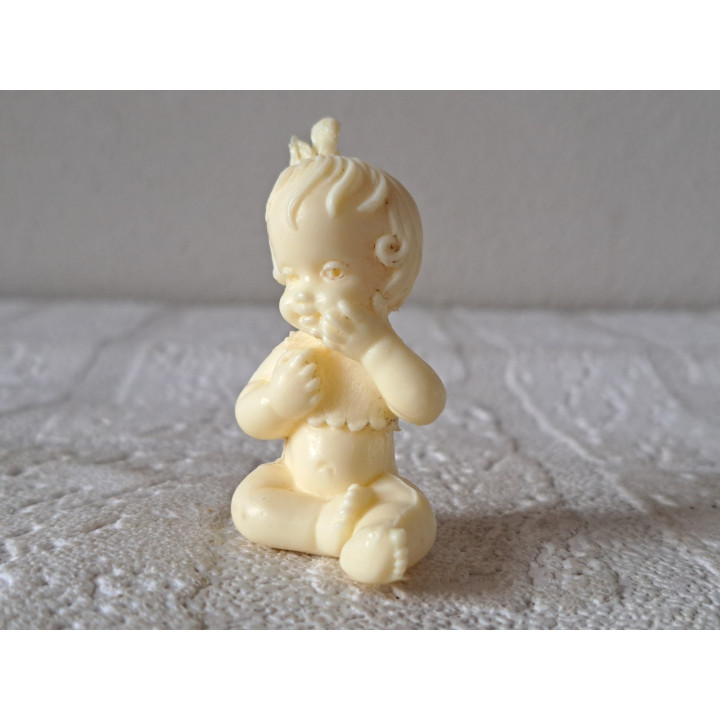 Meisje met strik, Omo waspoeder, kunststof 3x2.5x6cm - waspoeder