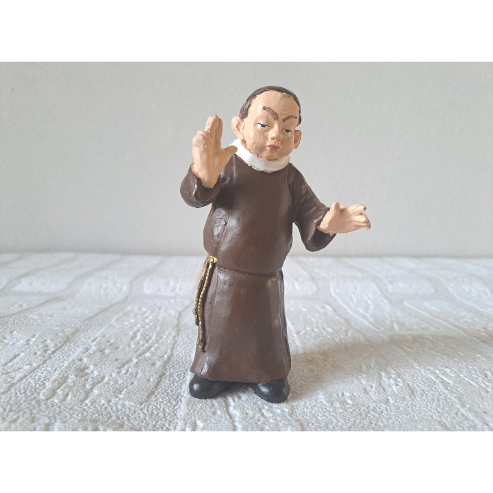 Pater, Religieus beeldje, kunsthars 7x5.5x12.5cm - beeldjes
