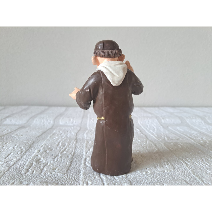 Pater, Religieus beeldje, kunsthars 7x5.5x12.5cm - beeldjes