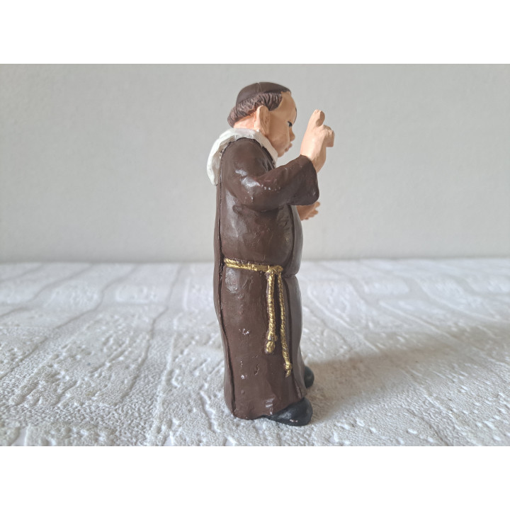 Pater, Religieus beeldje, kunsthars 7x5.5x12.5cm - beeldjes