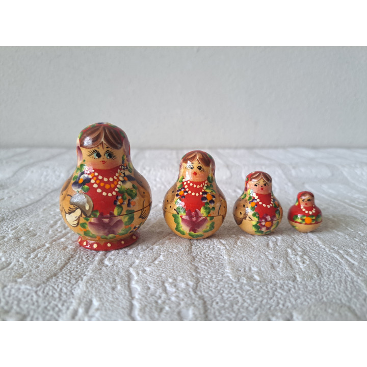 Russische matroesjka-nestpoppen, hout D4.5xH6cm - beeldjes