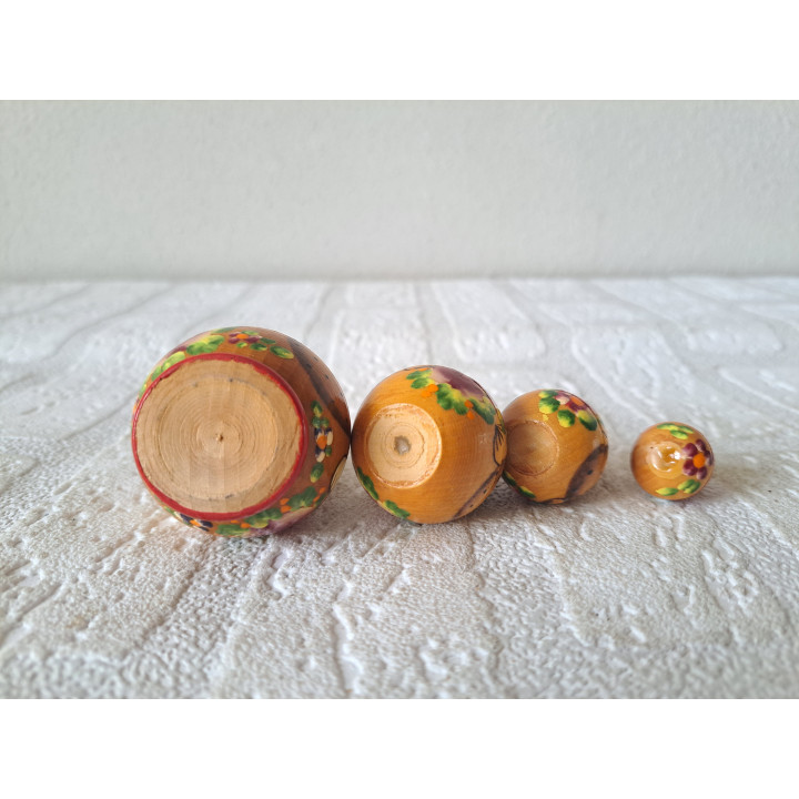 Russische matroesjka-nestpoppen, hout D4.5xH6cm - beeldjes