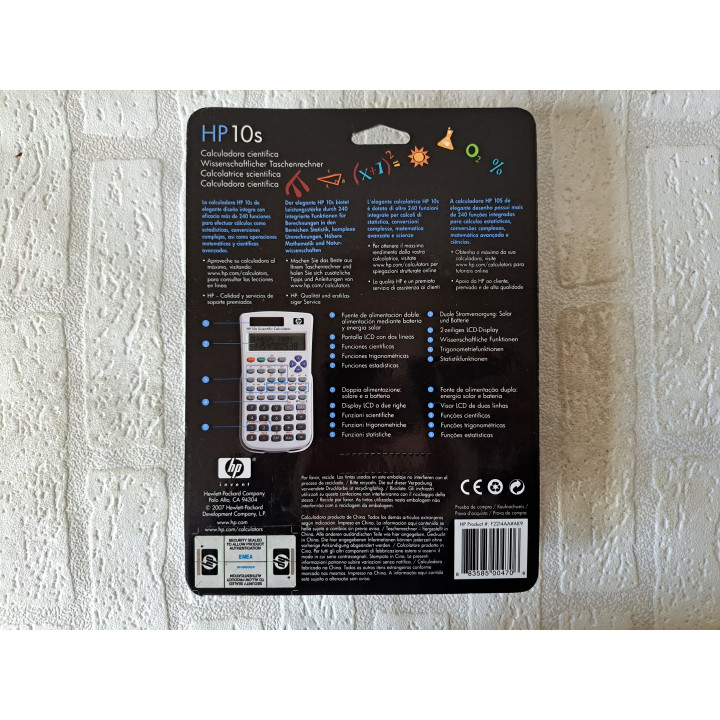 HP 10s Scientific Calculator 240 Functions Dual Power