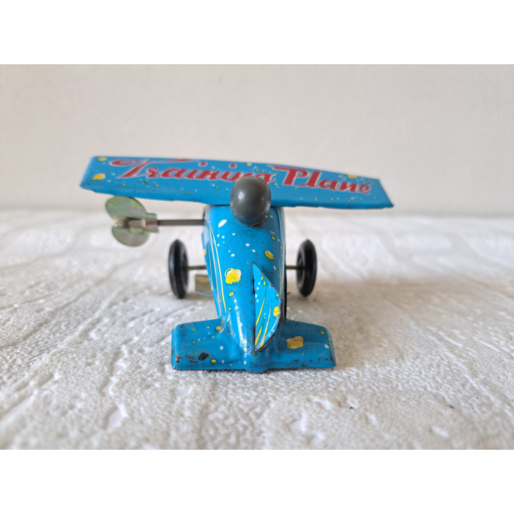 Trainingsvliegtuig, blikkenspeelgoed 8x10x6cm - blikkenspeelgoed