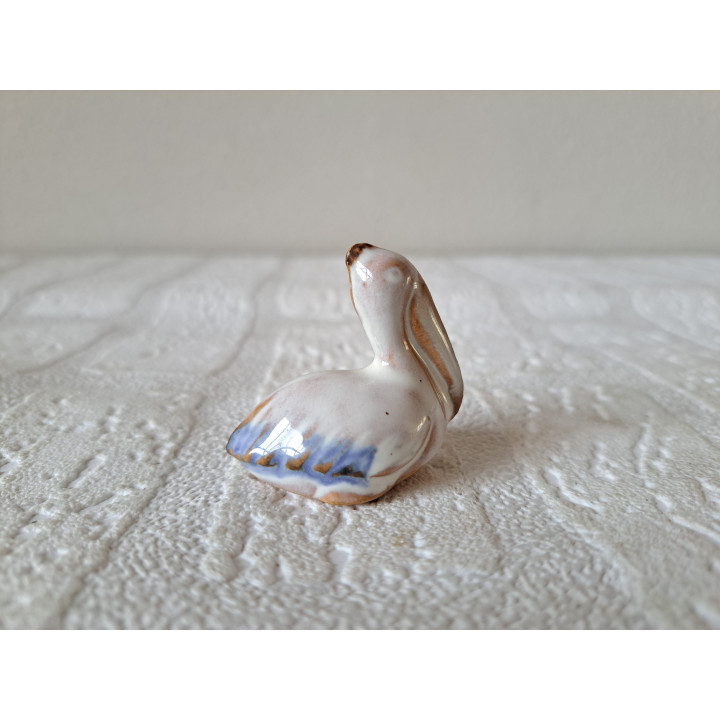 Pelikaan vogel van aardewerk, 4x2x3.5cm - beeldjes