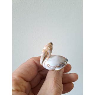 Pelikaan vogel van aardewerk, 4x2x3.5cm