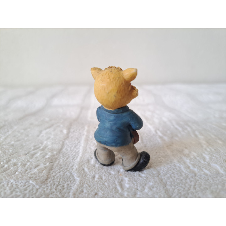 Poes-kat met gitaar en zonnebril, kunsthars 2.5x2x5cm - beeldjes