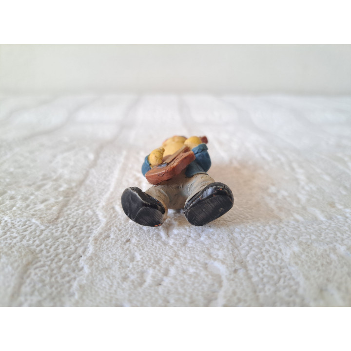 Poes-kat met gitaar en zonnebril, kunsthars 2.5x2x5cm - beeldjes