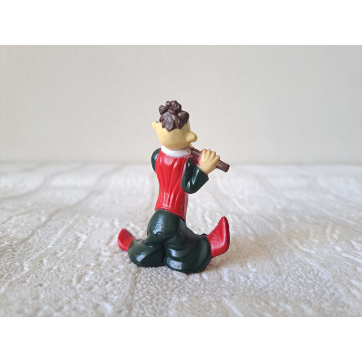 Clown met dwarsfluit, kunststof 5x2x6cm - clown