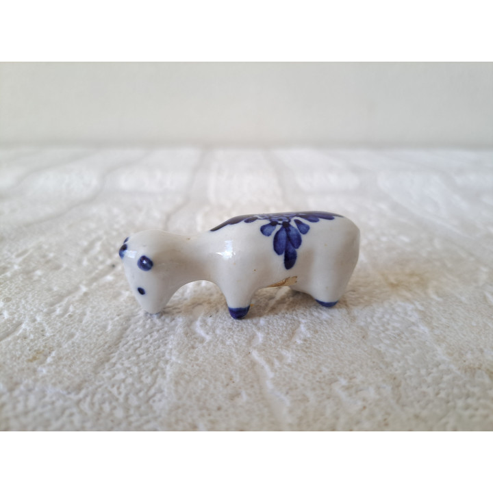 Delfts blauw koe, porseleinen 5.5x2x2cm - Verzamelobjecten
