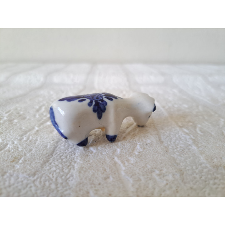 Delfts blauw koe, porseleinen 5.5x2x2cm - Verzamelobjecten