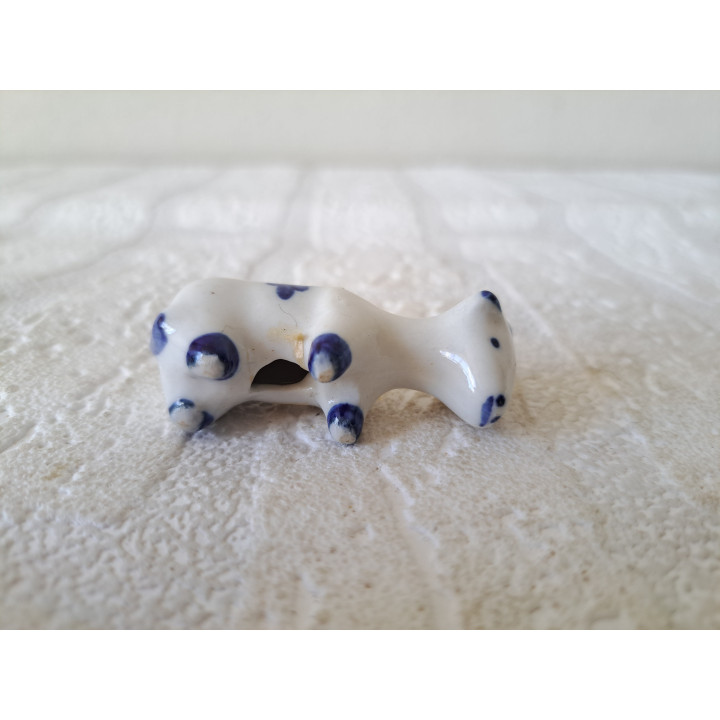 Delfts blauw koe, porseleinen 5.5x2x2cm - Verzamelobjecten