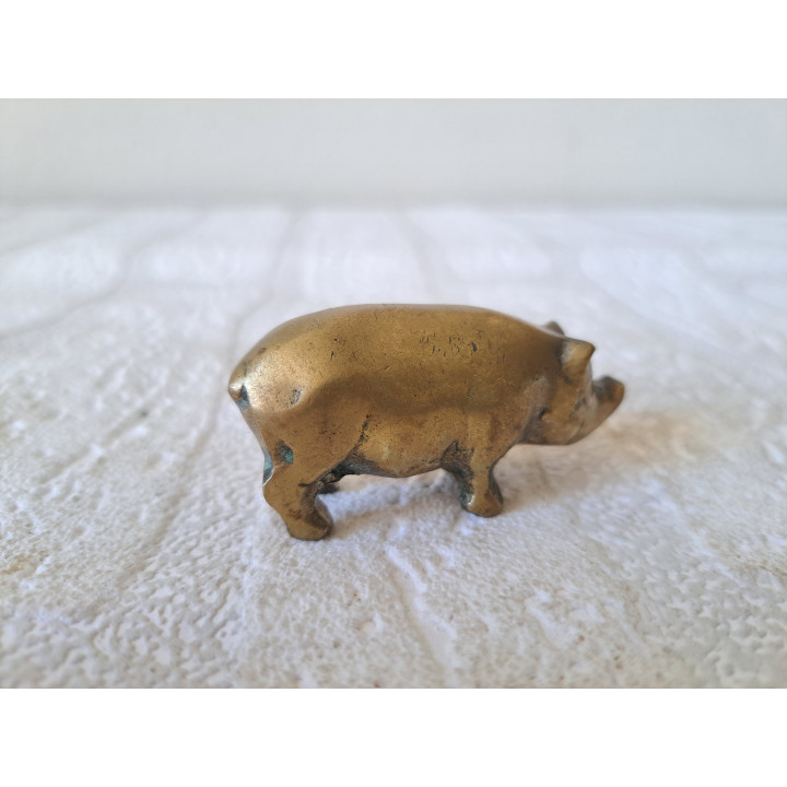 Varken van messing, 5.5x2x2.5cm - dierfiguren