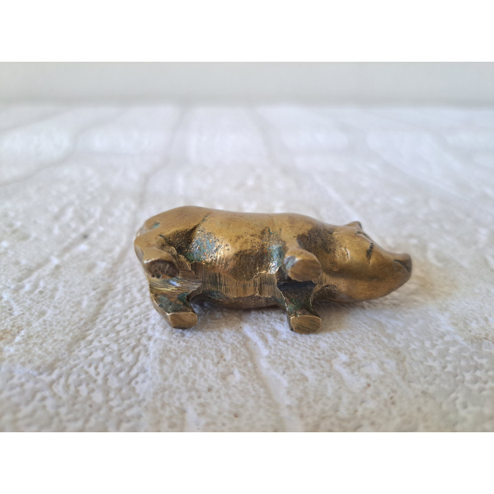 Varken van messing, 5.5x2x2.5cm - dierfiguren