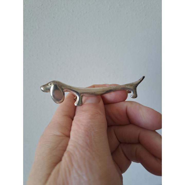 Teckel messensteun hond, 8.5x1.5x2cm