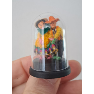 Handgemaakte Peru gelukspoppetjes, stof-kunststof D3xH4cm