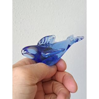 Vis van massief glas, 10x5x4.5cm