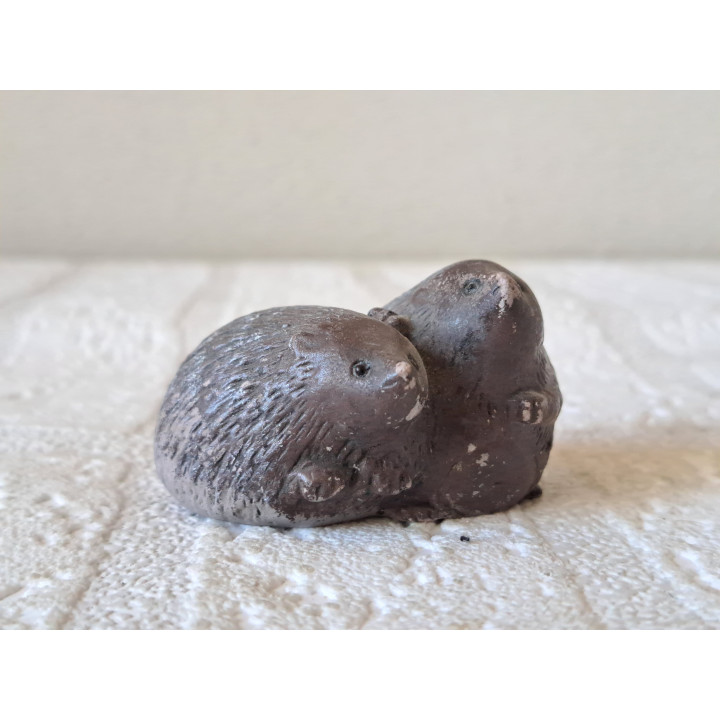 Egels van kunsthars, 5.5x4x3.5cm - dierfiguren