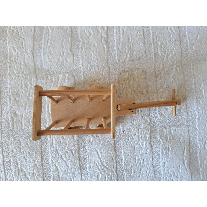 Houten ladderwagen-bolderkar, 11x6x11cm - karren