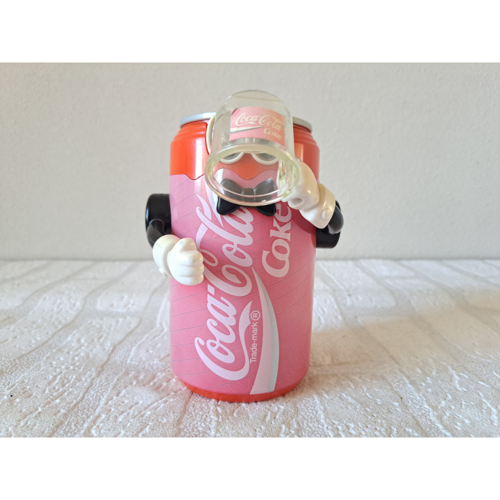 Coca Cola blikje spaarpot, 1992, kunststof 10x12.5x13.5cm - coca cola