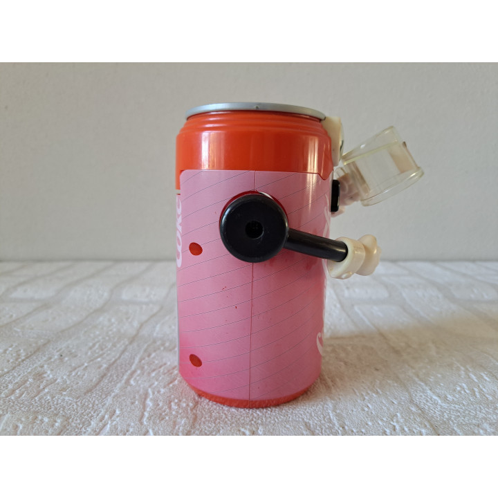 Coca Cola blikje spaarpot, 1992, kunststof 10x12.5x13.5cm - coca cola