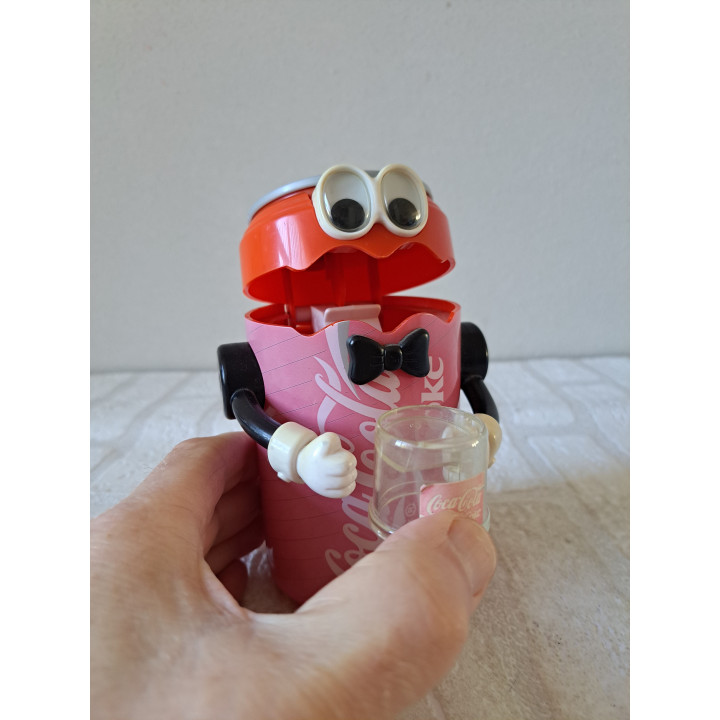 Coca Cola blikje spaarpot, 1992, kunststof 10x12.5x13.5cm - coca cola