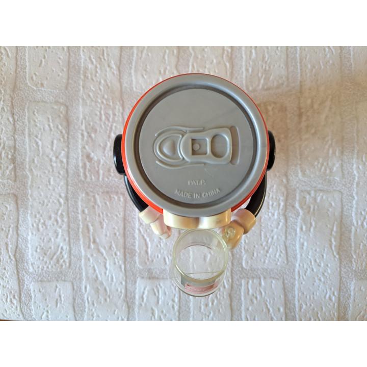 Coca Cola blikje spaarpot, 1992, kunststof 10x12.5x13.5cm - coca cola