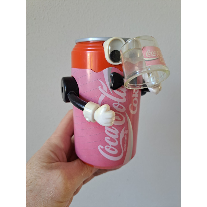 Coca Cola spaarpot, kunststof 10x12.5x13.5cm