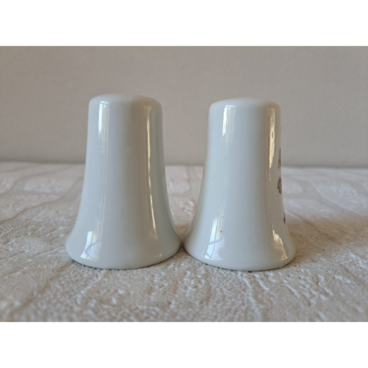 Lotus en Anthyllis peper en zoutstel, porselein D7xH7cm - peper en zoutstellen