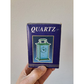 Rechthoek quartz tafelklokje, kunststof 9x6x12cm