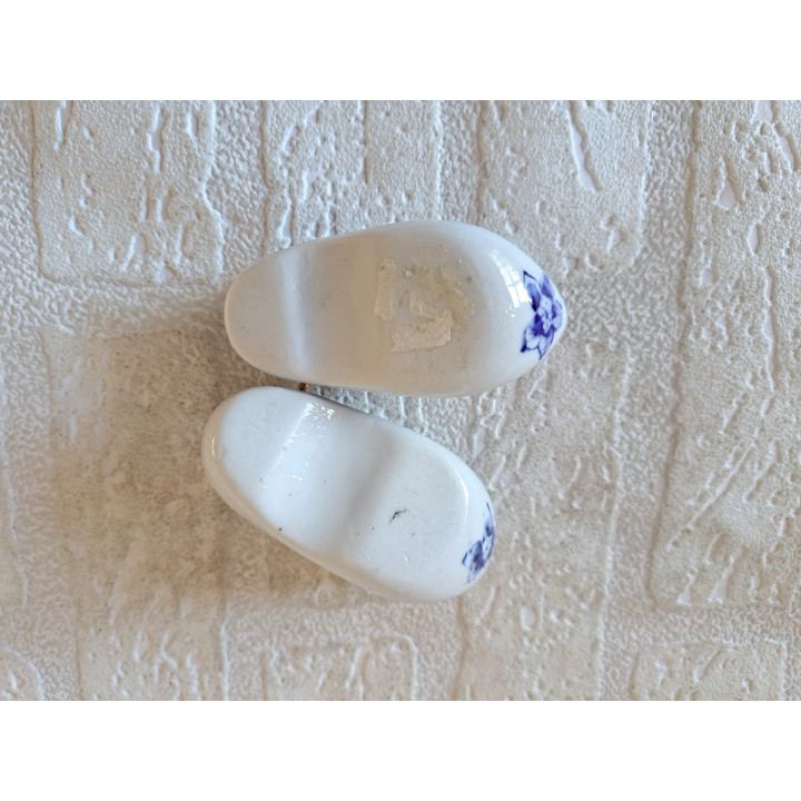 Delftse blauw klompen van porselein, 8x3.5x3.5cm (2) -  klompen
