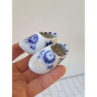 Delftse blauw klompen van porselein, 8x3.5x3.5cm (2)