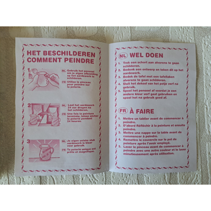 Beschilder je eigen ridder en paard, aardewerk 24.5x22x5.5cm - hobby