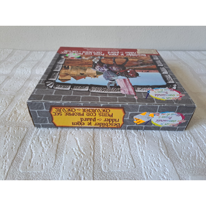 Beschilder je eigen ridder en paard, aardewerk 24.5x22x5.5cm - hobby