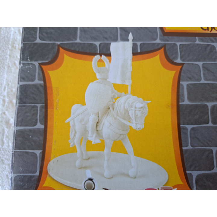 Beschilder je eigen ridder en paard, aardewerk 24.5x22x5.5cm - hobby