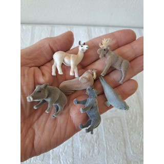 6 stuks Flock-miniatuurdieren (1)