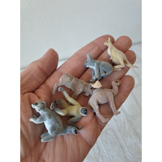 6 stuks Flock-miniatuurdieren, 4.5x4x1.5cm (3)