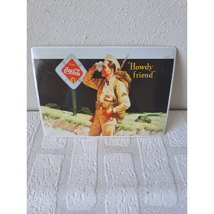 Coca-Cola blikken kaart om op te hangen 20,5x14,5cm