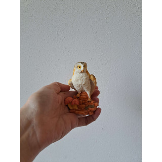 Uil met Paddestoelen Beeldje | Kunsthars Decoratie