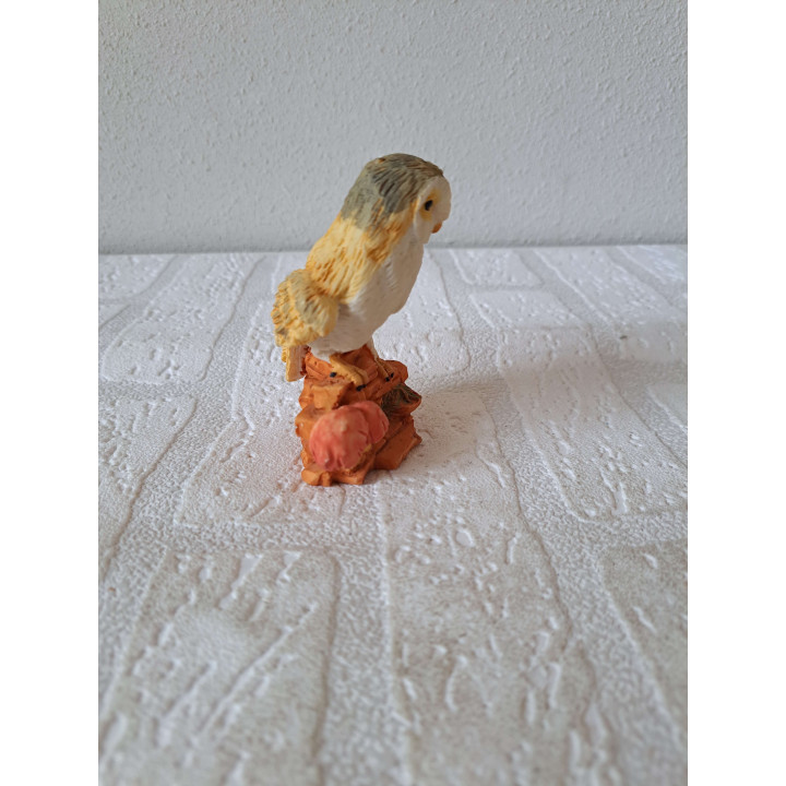 Uil met Paddestoelen Beeldje | Kunsthars Decoratie