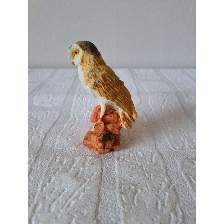 Uil met Paddestoelen Beeldje | Kunsthars Decoratie