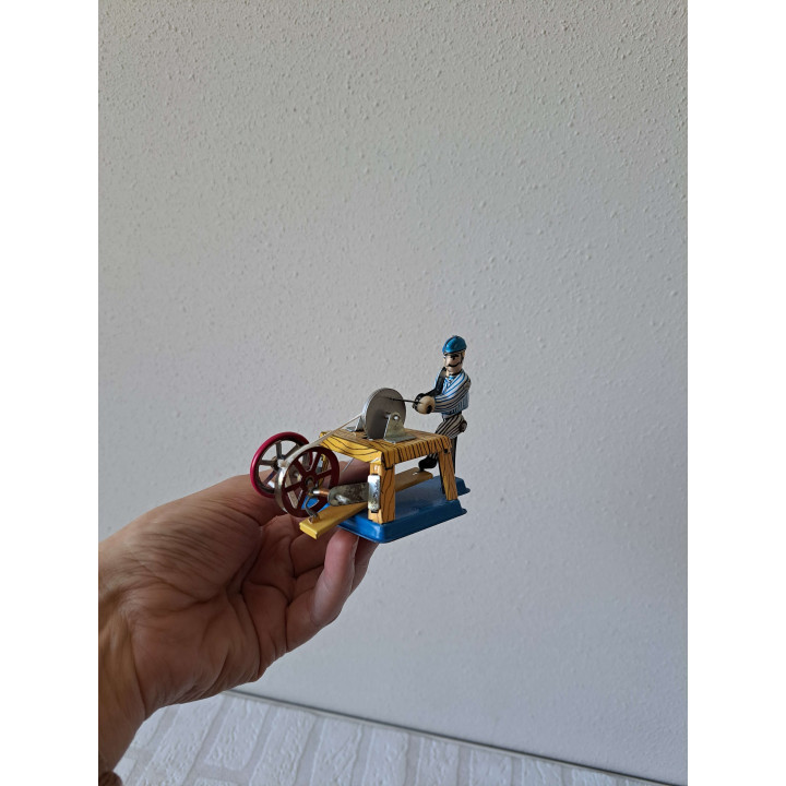 Tin Knife Sharpener | Vintage Toy that Really Turns