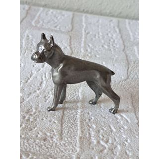 Tinnen Boxer Hondje | Vintage Beeldje, Exemplaar 2
