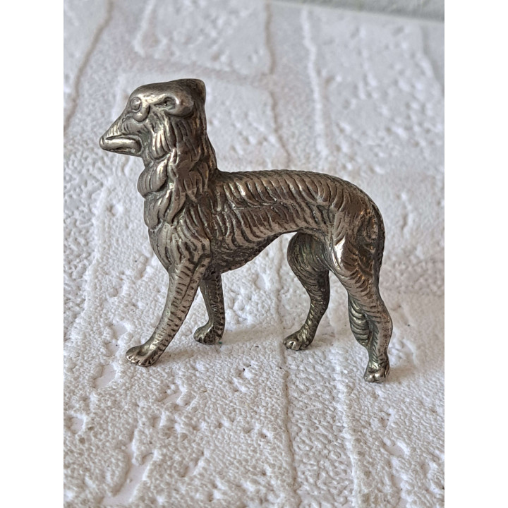 Sleek Greyhound Dog Figurine | Vintage Metal Style