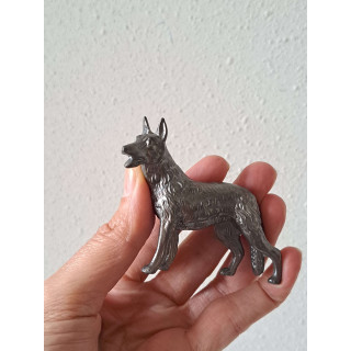 Loyal Shepherd Dog Figurine in Tin | Vintage Charm