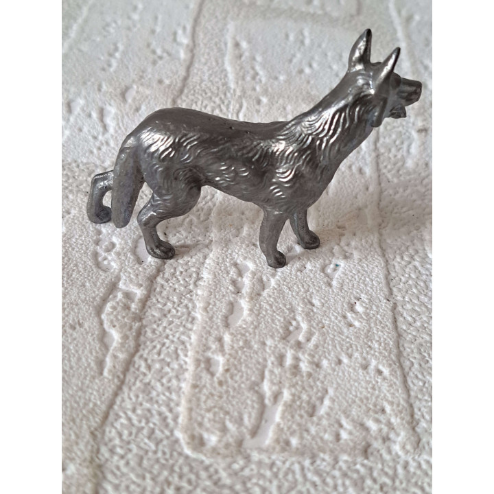 Loyal Shepherd Dog Figurine in Tin | Vintage Charm