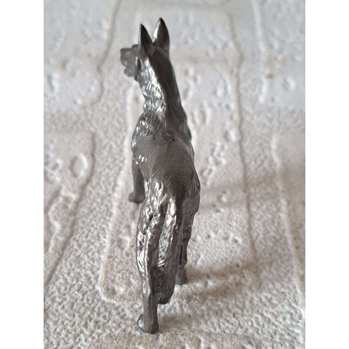 Loyal Shepherd Dog Figurine in Tin | Vintage Charm