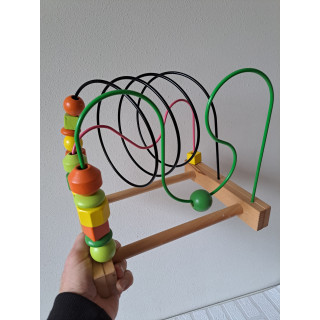 Mula kralen achtbaan, Ikea 80387615, hout-metaal 25x31x27cm